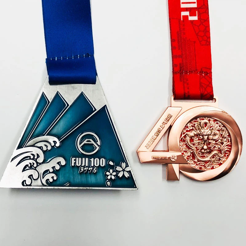 Médaille de course métallique pour l'événement sportif marathon