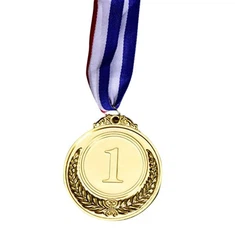 Médaille d'or personnalisée avec ruban