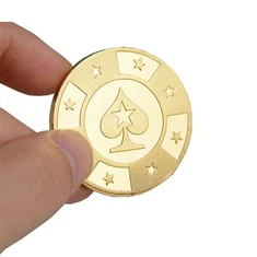 Pièce de jeu de jeton d'or de machine de jeu d'arcade en métal